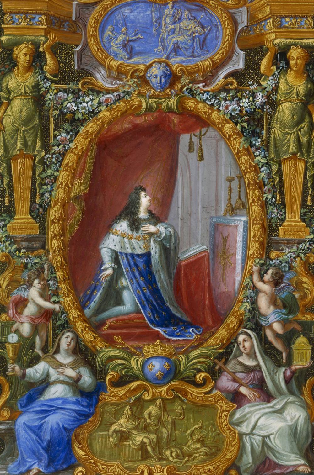 Louis XIV praying